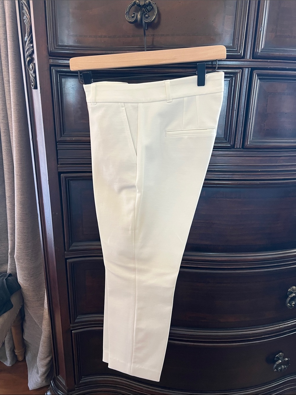 Women's Cream Dress Pants - Classic Tailored Trousers